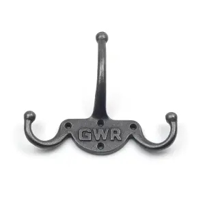 Oakcrafts - GWR Railway Triple Coat Hook - 160mm x 125mm