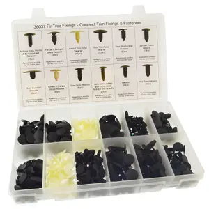 Assorted Fir Tree Fixings Trim Panel Clips Fasteners 340pc LSR25