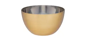 MasterClass Stainless Steel Brass Finish 24cm Mixing Bowl