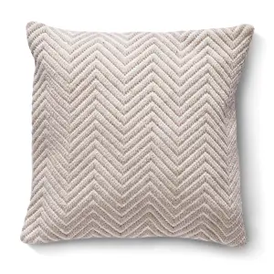 Woven Indoor Outdoor Washable Herringbone Cosy Cushion Natural - 45cm x 45cm