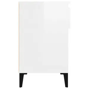 Shoe Cabinet High Gloss White 102x36x60 cm Engineered Wood