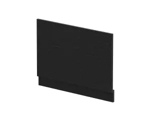 800mm Bath MFC End Panel & Plinth - Woodgrain Charcoal Black