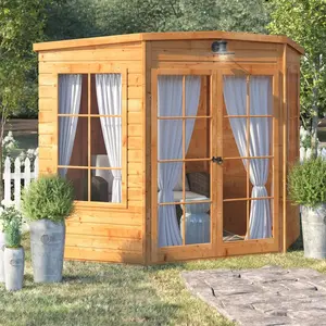 Hampton 8 x 8 Ft Shiplap Corner Summer House Yes