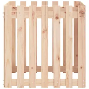 Berkfield Garden Planter with Fence Design 70x70x70 cm Solid Wood Pine