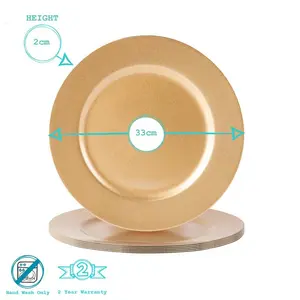 33cm Charger Plate Matt Gold