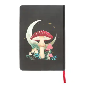 Something Different Mushroom A5 Notebook Black (One Size)