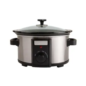 Charles Bentley 3.5L Slow Cooker  Black Removable Ceramic Bowl 180W