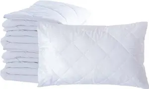 Luxury Nights Cotton Pillow Protectors - Pack Of 4 - Zipped Quilted Cases Hypo Allergenic Bed Covers Set, Soft & Comfortable Zipper Encasement -