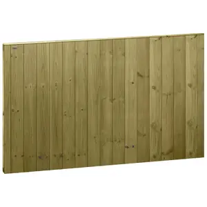 Ultimate Vertical Tongue & Groove Fence Panel (Pack of 5) Width: 6ft x Height: 4ft Interlocking Planks Fully Framed