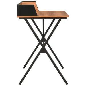 Berkfield Desk Black and Brown 80x50x84 cm