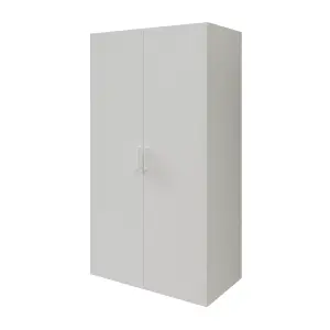 GoodHome Atomia Freestanding Matt white Particle board Handled Double Wardrobe (H)1875mm (W)1000mm (D)580mm