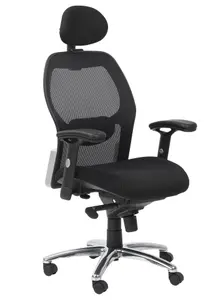 Portland office chair with black mesh back