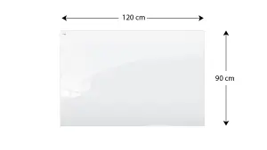 ALLboards Magnetic glass board 120x90 cm PREMIUM SUPERWHITE (super white)