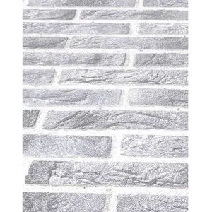 Erismann Duplex Brick Wallpaper White (430310-BUR)