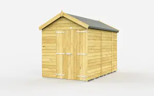 6 x 10 Feet Apex Shed - Double Door Without Windows - Wood - L302 x W175 x H217 cm