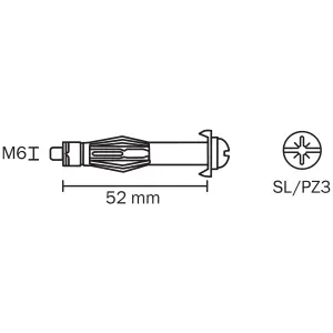 Diall Steel Pan head Hollow wall anchor M6 (L)59mm, Pack of 4