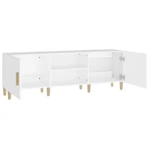 Berkfield TV Cabinet White 150x30x50 cm Engineered Wood