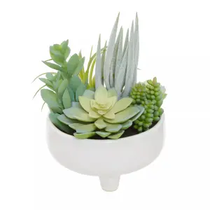 Fiori Mixed Succulents In Large Ceramic Pot Artificial Plant Foliage