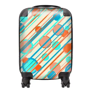 Retro Stripes And Circles Suitcase - Mini Cabin