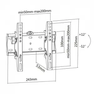 iTech Mount 23" to 43" Tilt TV Wall Mount Bracket