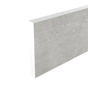 GoodHome Nepeta Matt White Stone effect Paper & resin Upstand (L)3000mm