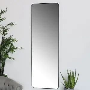 Melody Maison Tall Black Wall / Floor / Leaner Mirror 47cm x 142cm