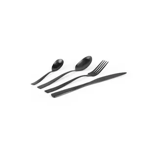 Excelsa Shadow 16 Piece Cutlery Set , Service for 4 (Set of 4) Black