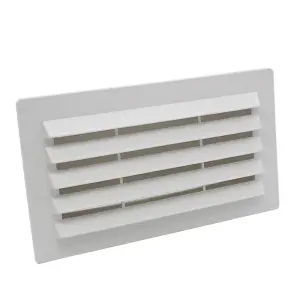 Kair 180mm x 95mm Rectangular Airbrick with Damper - White