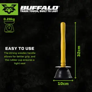 Buffalo Medium Rubber Cup Sink & Bath Plunger