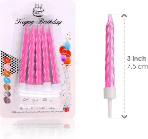 10pcs Spiral Candles for Birthday Wedding Anniversary Dinner Party Cake Topper Table Decorations,