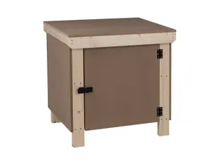 Wooden MDF Top Workbench With Lockable Cupboard (V.9) (H-90cm, D-70cm, L-90cm)