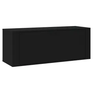 Berkfield Wall Shoe Cabinet Black 100x35x38 cm Engineered Wood