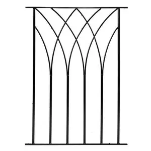 Genaro Metal Decking Fence Panel 77cm H x 56cm W Black