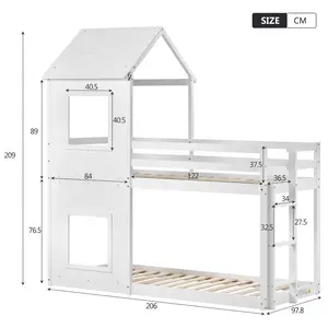 Single (3') Standard Bunk Bed by LIFE CARVER White