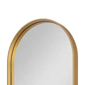 GoodHome Tisa Gold effect Oval Wall-mounted Bathroom Mirror (H)80cm (W)40cm