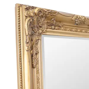 Andrews Flat Wall Mirror Antique Gold / 42cm x 53cm W