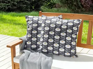 Set of 2 Outdoor Cushions VALSORDA Grey