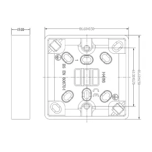 LAP 1 gang 16mm Pattress box