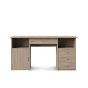 Dallas office writing desk in oak