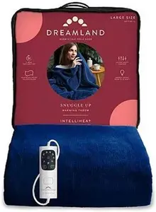 Dreamland Snuggle Up Warming Throw - Navy 120x160cm