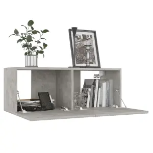 Berkfield 8 Piece TV Cabinet Set Concrete Grey Engineered Wood