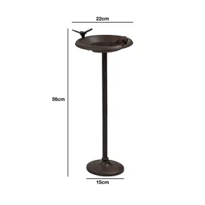 Woodside Cast Iron Standing Bird Feeder Bath