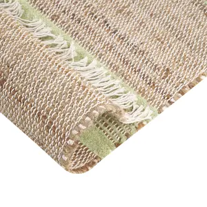 Jute Area Rug 160 x 230 cm Beige and Light Green TALPUR