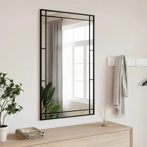 Mirl Rectangle Metal Wall Mirror 100 cm H x 30cm W