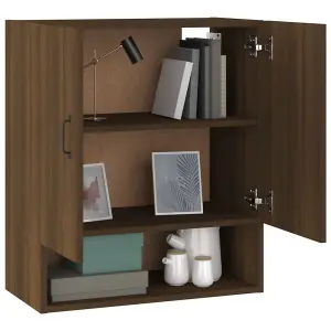 Berkfield Wall Cabinet Brown Oak 60x31x70 cm Engineered Wood