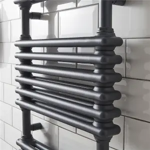 832mm (H) x 500mm (W) - Vertical Bathroom Towel Radiator (Sailsbury - Anthracite) - (0.8m x 0.5m)