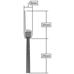 Stormguard Draught Excluder PVC Bottom Door / Garage Brush Seal White 914mm