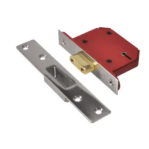 UNION StrongBOLT 2105S Stainless Steel 5 Lever Mortice Deadlock Visi 81mm 3in