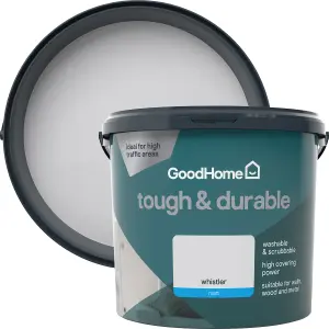 GoodHome Durable Whistler Matt Emulsion paint, 5L