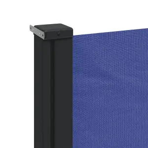 Berkfield Retractable Side Awning Blue 120x600 cm